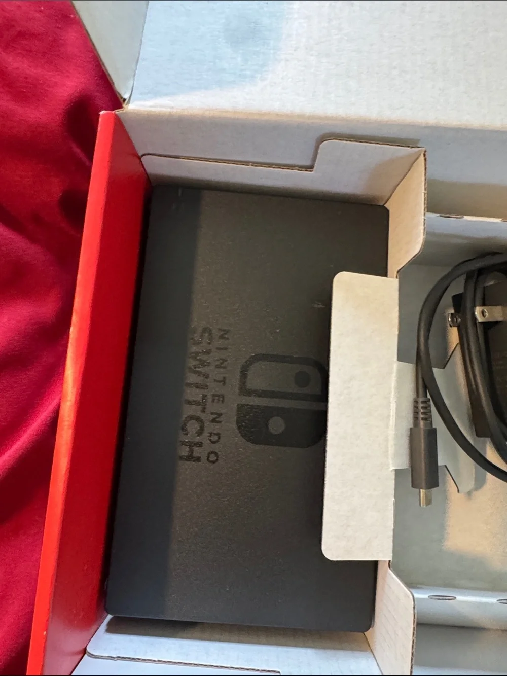 Nintendo Switch with Neon Red and Neon Blue Joy-Con
